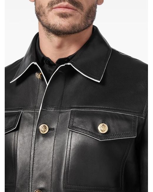 Billionaire Black Leather Jacket for men