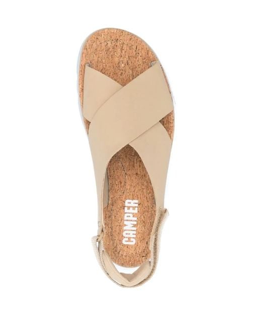 Camper Natural Oruga Crossover-Strap Sandals