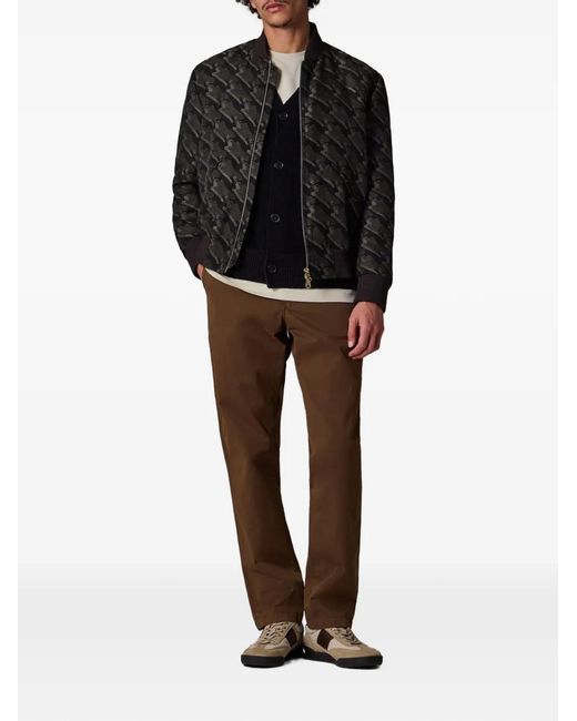 Paul Smith Black Rabbit-Patterned Zip Bomber Jacket for men