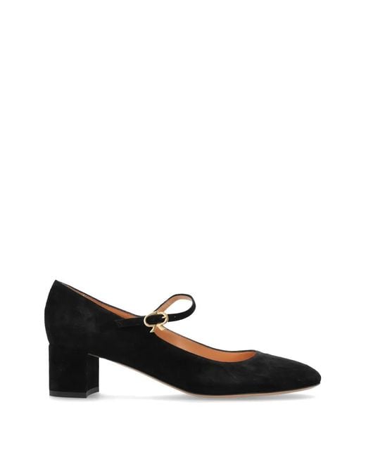 Gianvito Rossi Black Mary Jane Suede Pumps