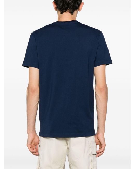 DSquared² Blue Logo-appliqué Cotton T-shirt for men