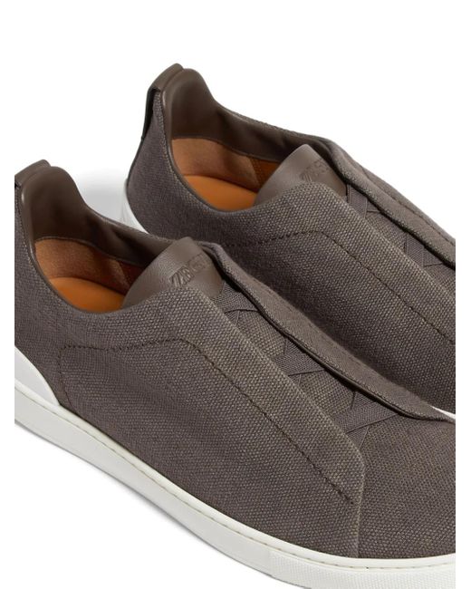 メンズ Zegna Triple Stitch スニーカー Brown