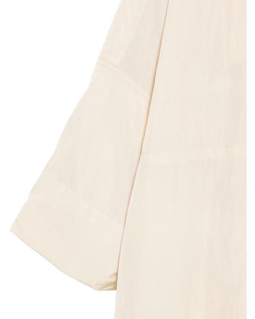 Sportmax White Buttoned Hooded Coat