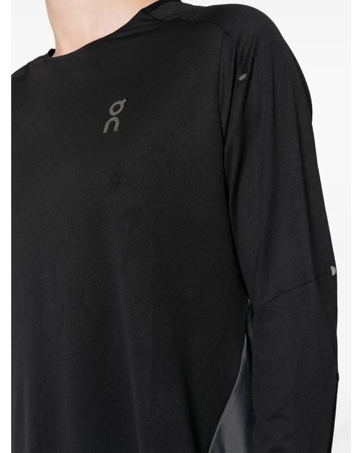 On Shoes Black Performance T-Shirt for men