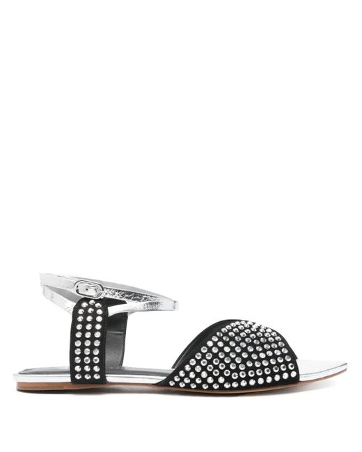 Sandalias con apliques de cristal Carrano de color White