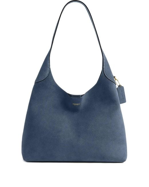 COACH Suede Tote Bag in Blue | Lyst