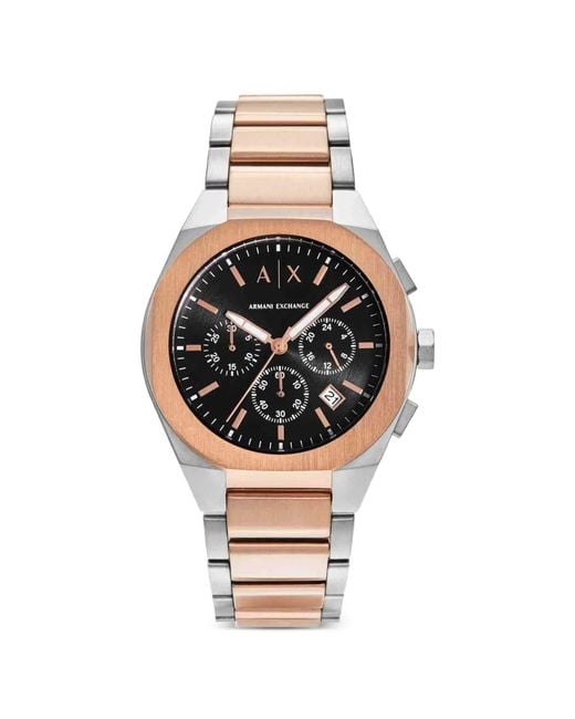 ARMANI EXCHANGE Metallic Three-Hand Two-Tone 34 Mm Watch for men