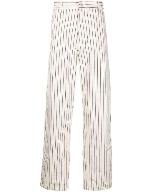 Carhartt WIP White Traded Striped Straight-leg Trousers for men
