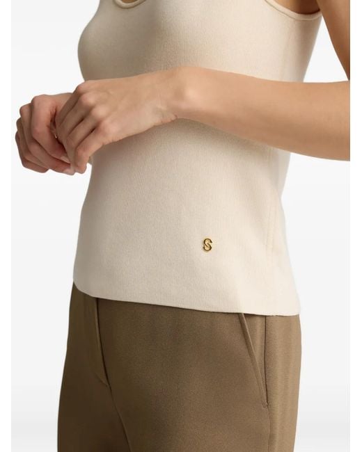St. John Natural Silk Knit Tank Top