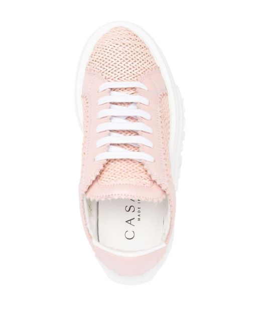 Casadei Pink Hanoi Nexus Leather Sneakers