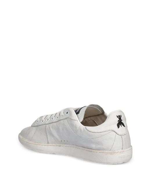 Patrizia Pepe White Leather Lace-Up Sneakers