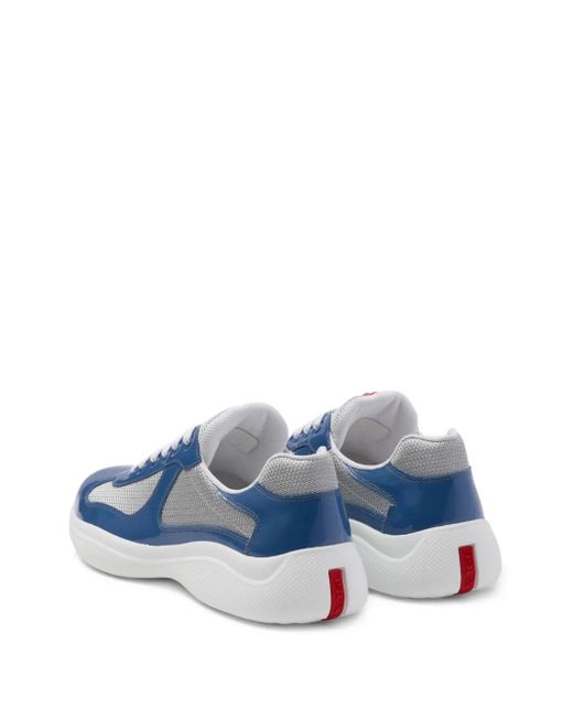 Prada Blue America's Cup Mesh-Panel Running Sneakers for men