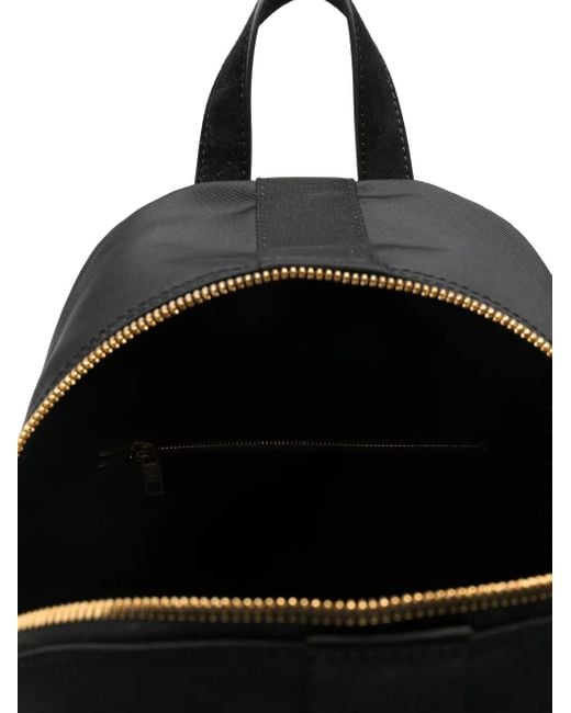 メンズ Moschino ロゴプレート バックパック Black