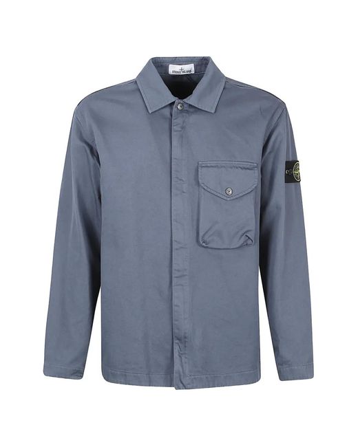 Stone Island Blue 1200001 Dense Cotton Twill-Tc for men