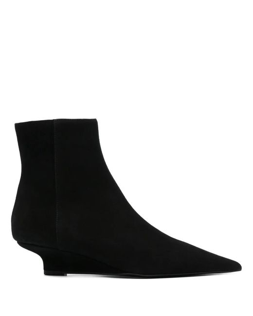 Totême Black Pointed Toe Boot