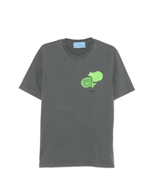 11 11 L.U.C.K. Gray Graphic-Print T-Shirt