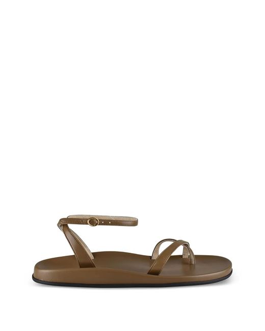 The Row White Ankle-Strap Sandals