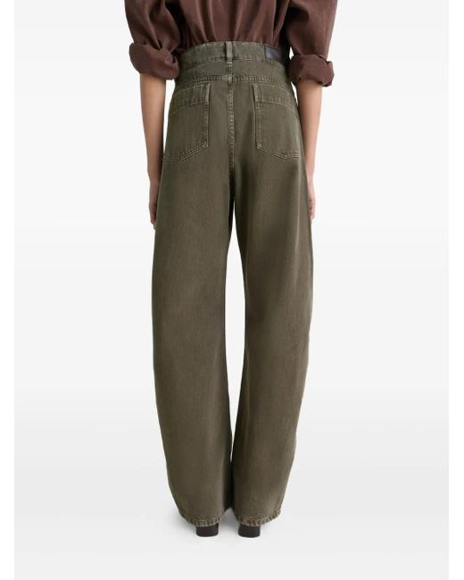 Lemaire Green Gebogene Jeans