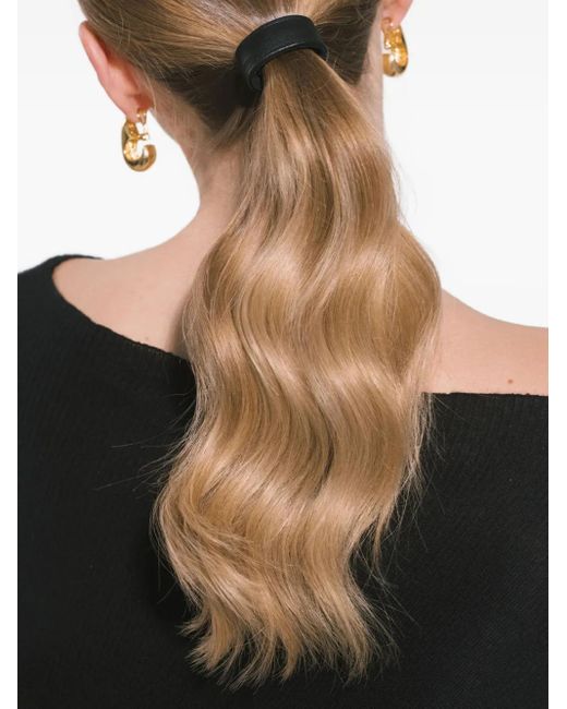 Jennifer Behr Black Mini Leather Hair Accessories