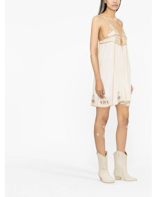 Isabel Marant Natural Bretty Cotton Minidress