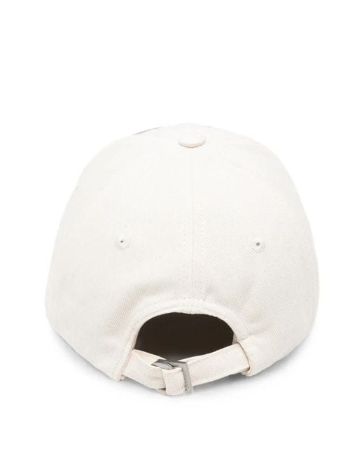 Jacquemus White Logo-Plaque Baseball Cap for men
