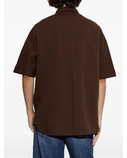 Givenchy Couture Seam Hemd Mit Logo-Patch in Brown für Herren