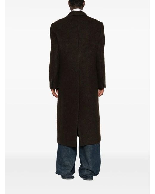 DUNST Black Alpaca Wool-Blend Coat