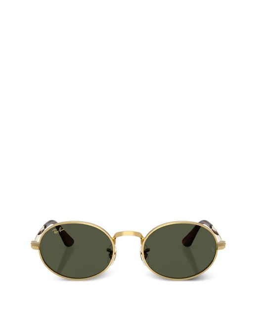 Ray-Ban Green Oval-Frame Sunglasses