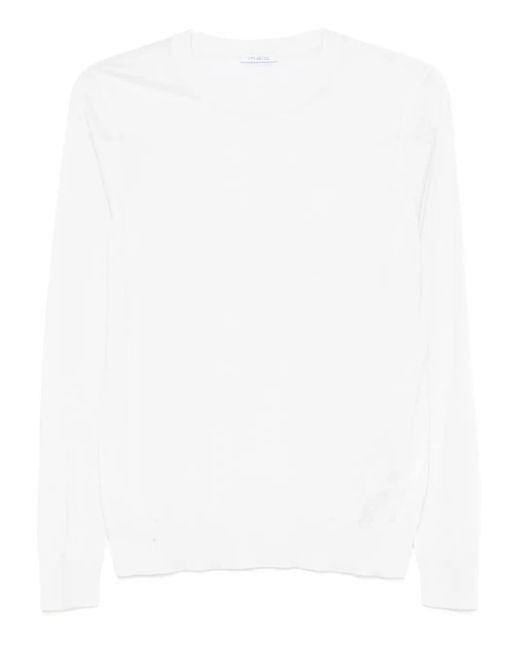 Top A Maniche Lunghe di Malo in White