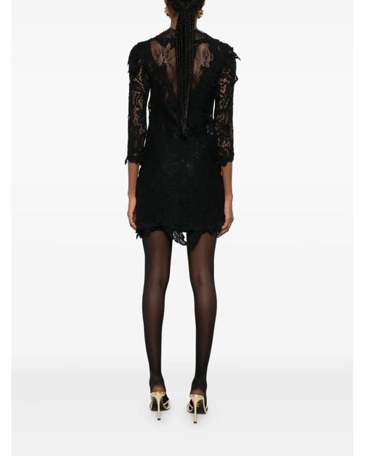 Isabel Marant Rubiana Floral-Lace Midi Dress in Black | Lyst Isabel Marant Rubiana Floral-Lace Midi Dress in Black | Lyst