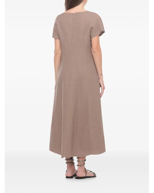 Antonelli Brown Matilde Midi Dress