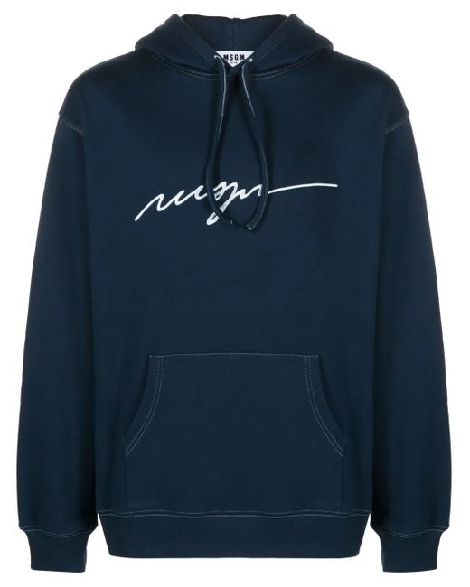メンズ MSGM ロゴ パーカー Blue