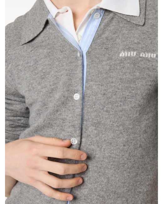 Miu Miu Gray Cardigan aus Kaschmir