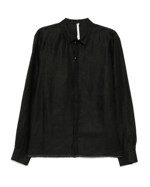 メンズ Label Under Construction リネンシャツ Black