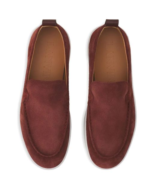 Lanvin Brown Suede Sneakers for men