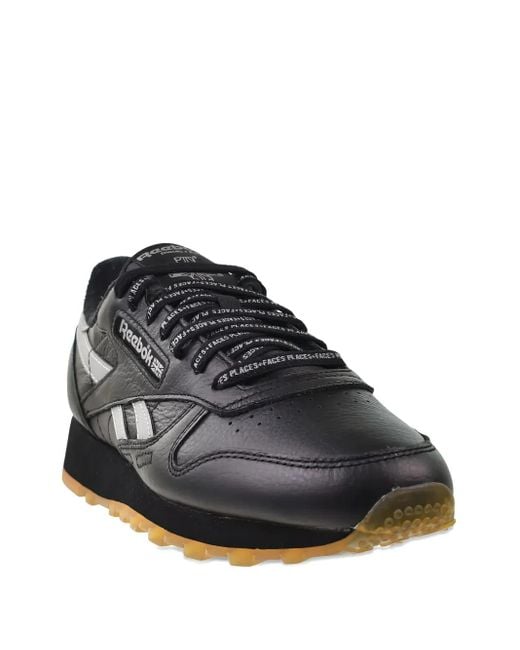 Reebok Black Classic Places+Faces Leather Sneakers