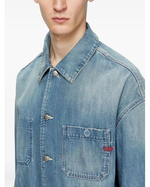 DIESEL Blue D-Stack-U Denim Jacket