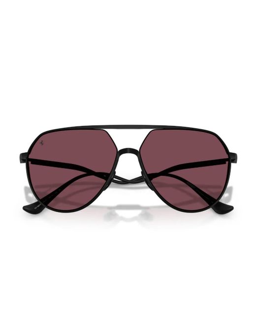 Ferrari Purple Pilot-Frame Sunglasses for men