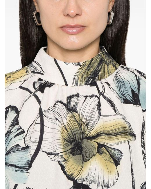 Stine Goya Metallic Floral-Print Blouse