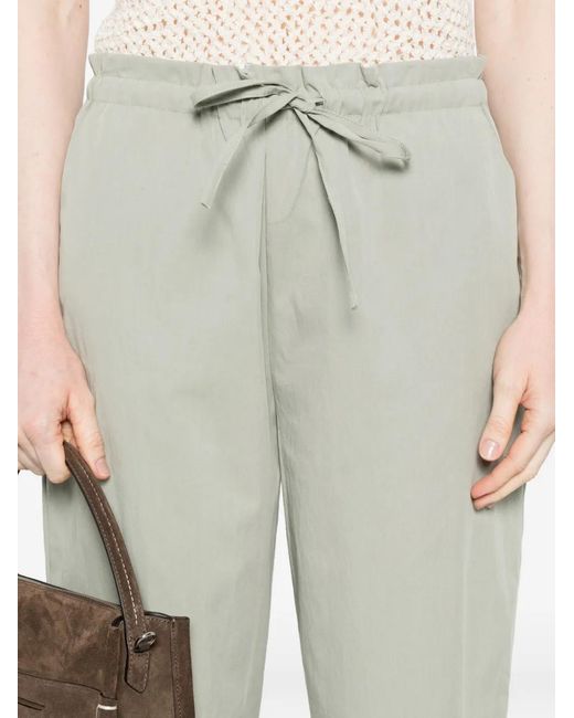 Psophia White Drawstring Trousers