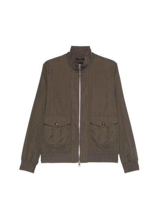 Montecore Brown Flap-Pocket Zipped Jacket for men