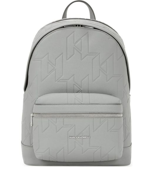 メンズ Karl Lagerfeld K Urban モノグラム バックパック Gray