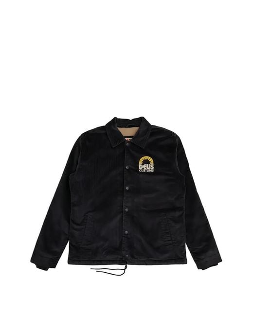 Deus Ex Machina Black Stokes Corduroy Jacket for men