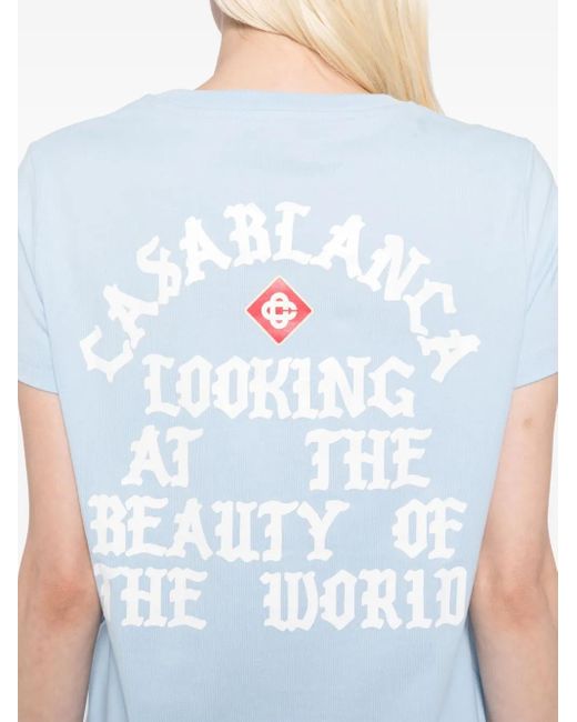 Casablanca Looking At The Beauty Of The World Tシャツ Blue