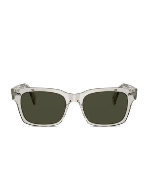 Oliver Peoples Green Rectangle-Frame Sunglasses