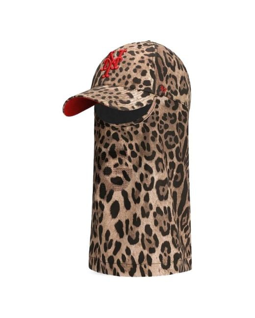 Dolce & Gabbana White X '47 New York Mets Leo-Print Balaclava