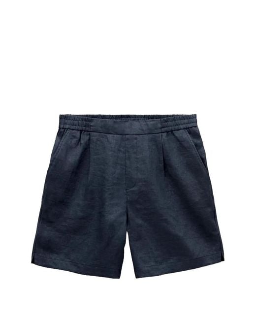 Che Studios Blue Pleated Shorts for men