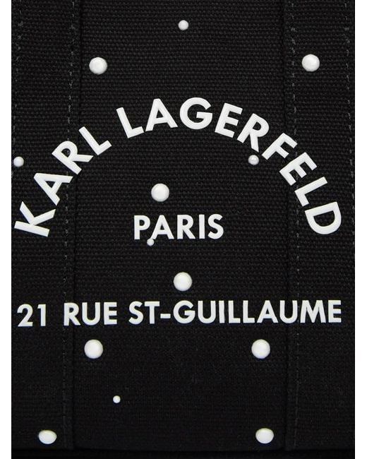 Karl Lagerfeld Black Mini Sac Cabas Rue St Guillaume À Perles
