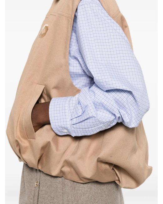 Maje Natural Flower-Detail Zip-Front Waistcoat