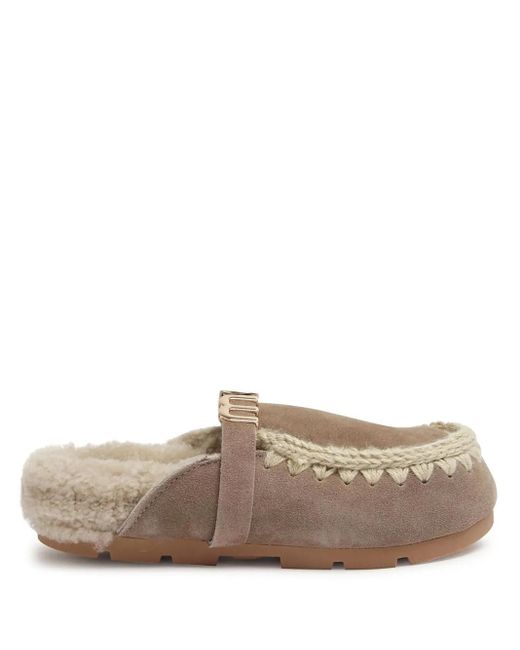 Mou Brown Winter Bio Pantoletten